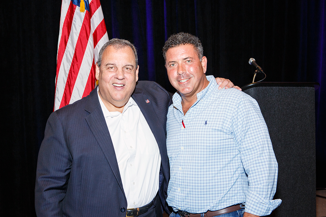 Incoming CWONJ President Dino Nicoletta with former NJ Governor Chris Christie at the 31st NRCC in Atlantic City in October